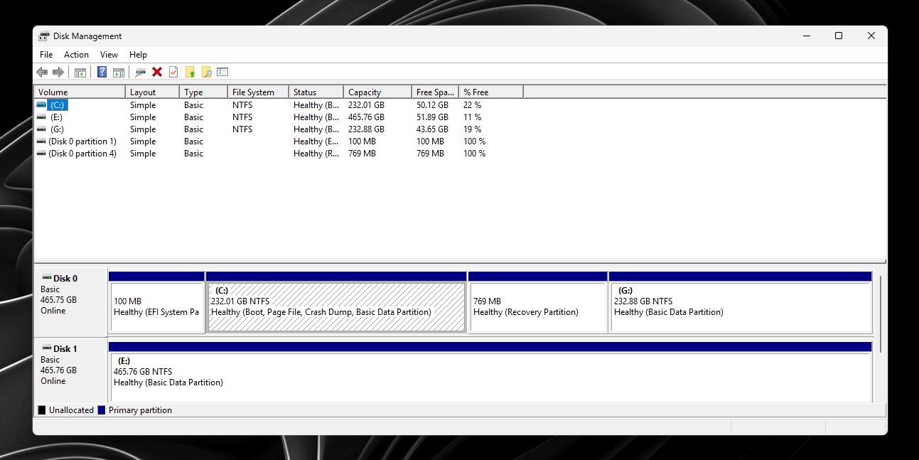 CFexpress Memory Card in Disk Management