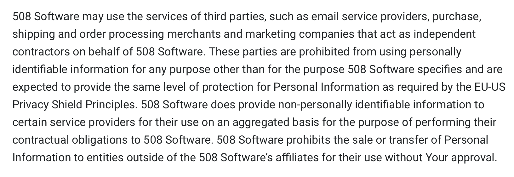 Third-party data sharing policies