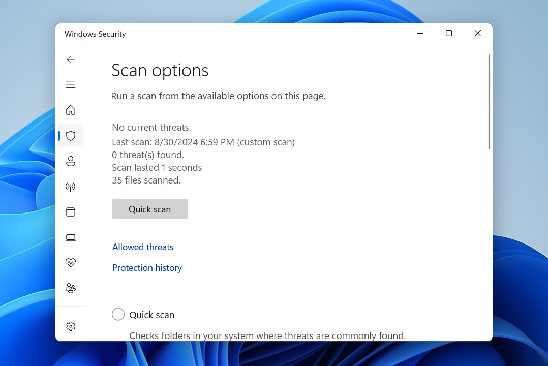 Windows Defender scan results for Disk Drill